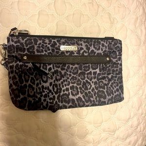 Baggallini wristlet. Cute leopard design.
